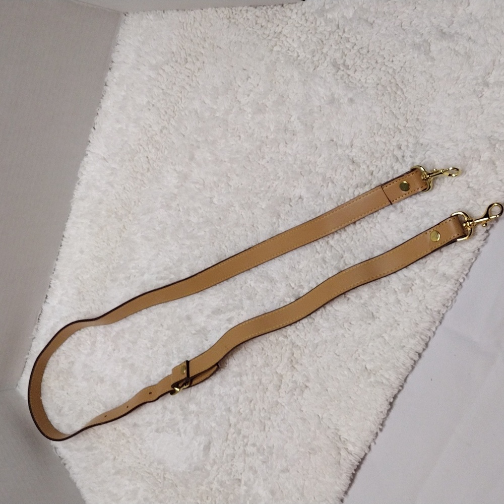 Purse Strap Beige 4 Eyelet Adjustable 47"-52" Long x 3/4" Wide #135-11 - Picture 4 of 16